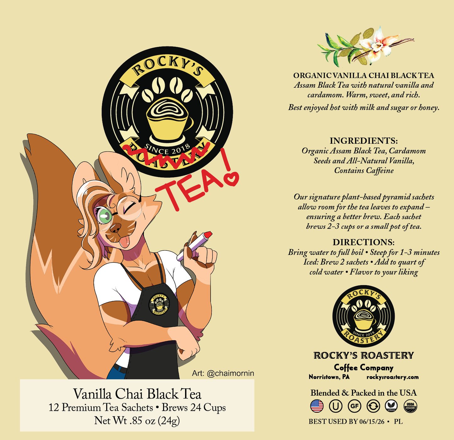 Black Tea - Vanilla Chai (12pc tin)