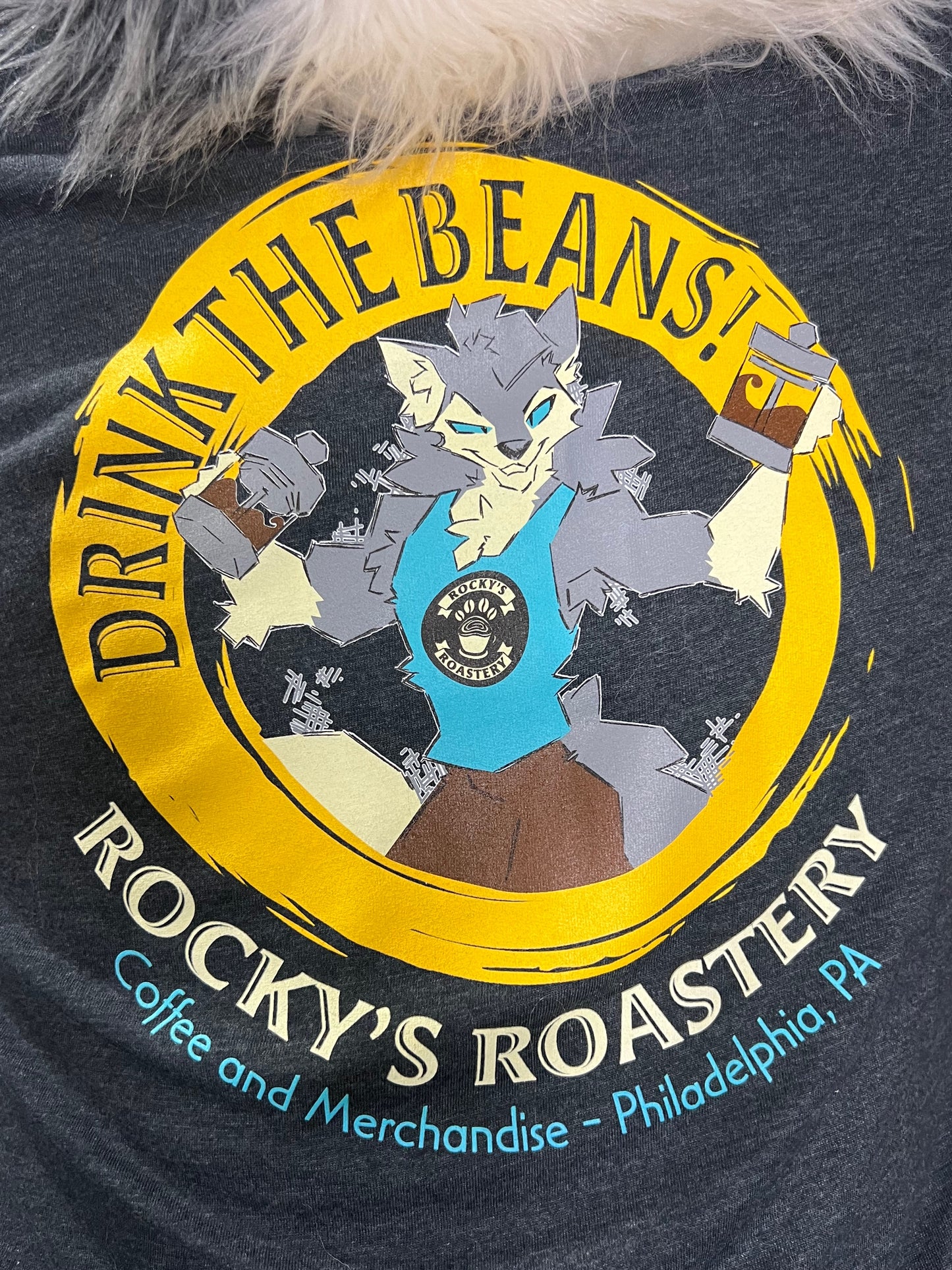 Tee - Drink the Beans! - Charcoal